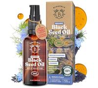BIONOBLE Black Seed Oil Organic Cold Pressed - 100% Natural, Hexane-Free - Anti-Acne, Purifying - Organic Black Seed Oil for Face, Hair - Pure Cumin Cold Pressed - Glass Bottle, Pipette, Pump - 50ml