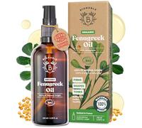 BIONOBLE Organic Fenugreek Oil for Breast Growth - Firms and Shapes Breasts and Buttocks - 100% Natural Origin, Odorless Seed Oil Macerate - Fenugreek Extract - Glass Bottle, Pipette, Pump - 100ml