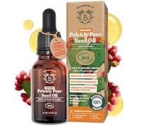 Bionoble Organic Prickly Pear Seed Oil 15ml - 100% Pure, Natural and Cold Pressed - Face, Body, Hair, Beard, Nails - Vegan and Cruelty Free - Glass Bottle + Pipette
