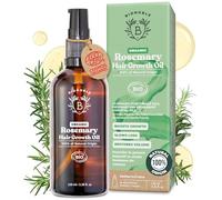 BIONOBLE Rosemary Oil for Hair Growth - Organic Rosemary Hair Oil for Hair Regrowth, Thicker Hair & Scalp Care - Glass Bottle with Pump & Dropper - 100ml