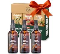 BIONOBLE Skincare Set - Organic Argan, Jojoba, Castor Oil - Vegan - 3x100ml