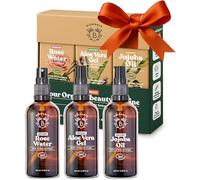 BIONOBLE Skincare Set - Organic Rose Water, Aloe Vera, Jojoba Oil - 3x100ml