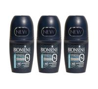 Bionsen Mineral Active Mens Deodorant Roll-On, 0 Percent Aluminum, Paraben Free, All-Day Freshness for Sensitive Skin, 50ml, 3 Pack