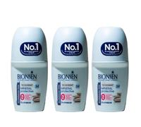 Bionsen Mineral Protective Roll-On Deodorant, 0 Percent Aluminum, Paraben Free, All-Day Freshness for Sensitive Skin, 50ml, 3 Pack