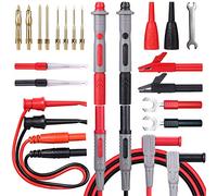 Bionso 25-Piece Multimeter Leads Kit, Professional and Upgraded Test Leads Set with Replaceable Gold-Plated Multimeter Probes, Alligator Clips, Test Hooks and Back Probe Pins.
