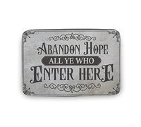 Bioonce Abandon Hope All Ye Who Enter Here Doormat - Funny Halloween Gothic Welcome Mat Funny Doormat Indoor Outdoor Decorative Entryway Floor Mats Welcome Mat 16x24 inch