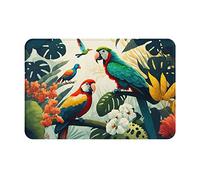 Bioonce Bird Animal Welcome Mat Tropical Parrots Door Mat Indoor Entrance Non Slip Absorbent Doormats Soft Bath Rugs Floor Mats Area Rugs for Home Kitchen Patio Home Decor 30x18 inch