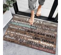 Bioonce Inspirational Motivational Quotes Indoor Doormat Front Door Mats, Absorbent Non Slip Entrance Rugs, Be Awesome Poster Rustic Cabin Floor Carpet for Bedroom Bathroom Living Room Entryway