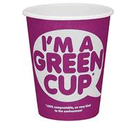 Biopac I'm A Green Cup Double Wall Compostable Coffee Cup 8oz / 230ml - Sleeve of 25 - Disposable Hot Cups