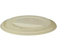 BioPak Compostable Paper Coffee Cup Lids, Snap-on, Brown, 8oz, Sip Through, Set of 50, FSC Certified, EN13432 Compliant, Takeaway Lid