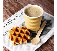 Biopak Kraft Ripple Disposable Coffee Cups 8oz / 230ml - Set of 25 - Disposable Paper Coffee Cups