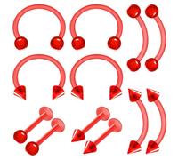 Bioplastic ear tragus earrings 16 Gauge Ball Eyebrow Helix Lobe Lip Earrings Cartilage Jewelry See More Sizes and Colors, Acrylic, no gemstone