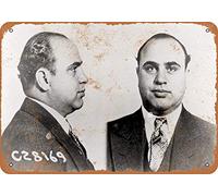 Biopracess 1931 Al Capone Mug Shots Metal Sign Great Aluminum Tin Sign 8x12 Inches