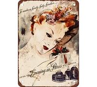 Biopracess 1944 Evening in Paris cosméticos Metal Tin Sign 8x12 Inches