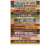 Biopracess 7 Rules Of Life Life Is Short Enjoy It While You Have It Metal Sign Bathroom Decor Vintage Mural 8x12 inches