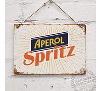 Biopracess Aperol Spritz Vintage Cocktail Prosecco Tin Sign Metal Sign 8x12 Inches