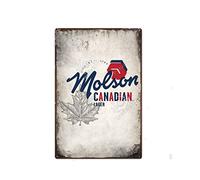 Biopracess Beer Tin Sign Molson Canadian Lager - Metal Plaque Metal Sign Retro Vintage Tin Sign Metal Poster Wall Art Decor 8x12 Inches