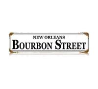 Biopracess Bourbon Street Signs Vintage Metal Sign street sign 4x16 inches