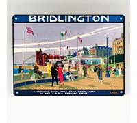 Biopracess Bridlington Railway Poster Gawthorn Metal Sign British Rail Travel Train Vintage Metal Sign 8x12 inches