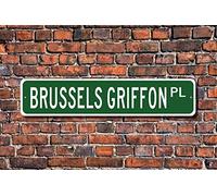 Biopracess Brussels Griffon Brussels Griffon Gift Brussels Griffon Sign Dog Lover Gift Outdoor Street Sign/Subway Sign 4x16 inch