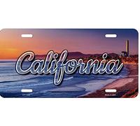 Biopracess California Scenic Background Metal License Plate License Plate 6x12 inches