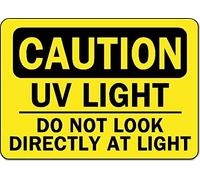 Biopracess Caution Uv Light Safety Sign Safety Signs Warning Sign 8x12 Inches