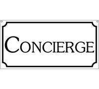 Biopracess Concierge Aluminum Retro Hotel Motel Airport Tv Movie Props Sign Metal Sign 8x12 Inches