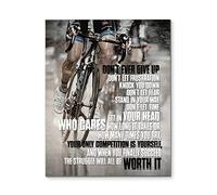 Biopracess Cycling Don'T Ever Give Up The Struggle Will All Be Worth It Metal Sign Bathroom Decor Vintage Mural 8x12 inches
