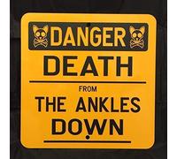 Biopracess Danger Death From The Ankles Down Sign Metal Sign Tin Warning Sign 8x12 Inches