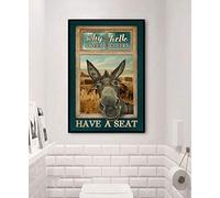 Biopracess Donkey Why Hello Sweet Cheeks Bathroom Poster Donkey Lover Gift Funny Gift Metal Signs 8x12 inch