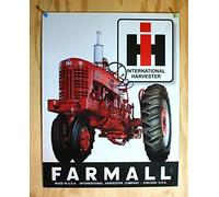 Biopracess Farmall Tin Sign Chicago USA Tractor International Harvester IH TIN SIGN 7.8X11.8 INCH