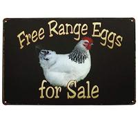 Biopracess Free Range Eggs For Sale Metal Sign Metal Warning Sign 8x12 Inches