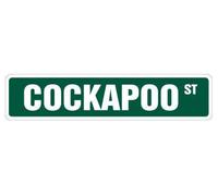 Biopracess Gift Cockapoo Street Sign Dog Pet Cockerpoo Cocker Spaniel Street Sign 4x16 inches