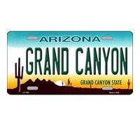 Biopracess Grand Canyon Arizona Novelty State Background Vanity Metal License Plate Tag Sign Metal Sign 8x12 Inches
