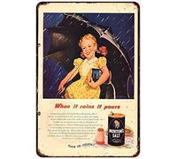 Biopracess High Intensity Tin Sign House Decor Gifts Drinking Bathroom Bathroom Shop Vintage Retro Bedroom Poster1946 Morton'S Salt Metal Tin Sign 8x12 inches