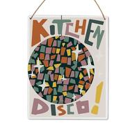 Biopracess Kitchdecor, Kitchen Disco, Funny Dining Room Kitchen Art Metal Sign Retro Vintage Tin Sign Metal Poster Wall Art Decor 8x12 Inches