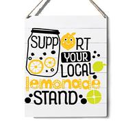 Biopracess Kitchen Lemon Sign Support Your Local Lemonade Stand En Sign Metal Sign Retro Vintage Tin Sign Metal Poster Wall Art Decor 8x12 Inches