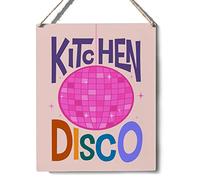 Biopracess Kitchen Sign Decor Kitchen Disco Posters Metal Sign Retro Vintage Tin Sign Metal Poster Wall Art Decor 8x12 Inches
