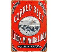 Biopracess Libby Corned Beef New Metal Tin Sign 8x12 Inches