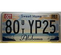 Biopracess License Plate 6x12 inches Alabama License Plate 80 Yp 25