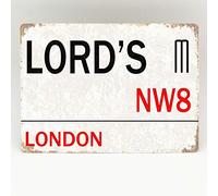 Biopracess Lords Cricket Metal Sign London Street Road Man Cave Memorabilia Gift Plaque Outdoor Decoration Plaque 8x12 inch