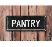 Biopracess Metal Sign 8x12 Inches Pantry Metal Street Sign Vintage Shabby Metal Wall Plaque Tin Sign Plate For Home Decor 8X30Cm