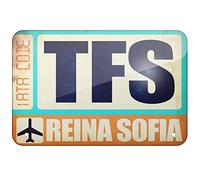 Biopracess Metal Sign Airportcode TFS Tenerife metal tin sign 8x12 inches