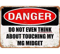 Biopracess Metal Sign Do Not Touch My MG Midget tin sign 8x12 inches