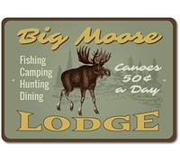 Biopracess Moose Decor Moose Sign Moose Lover Gift Sign Funny Vintage Metal Sign 8x12 inches
