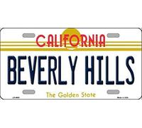 Biopracess New License Plate beverly hill california state background novelty License Plate Sign 15x30 CM
