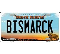 Biopracess New License Plate bismarck north dakota state background novelty License Plate Sign 15x30 CM