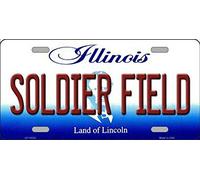 Biopracess New License Plate soldier field illinois state background novelty License Plate Sign 15x30 CM