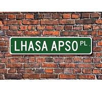 Biopracess New Sign 4x16 inches Lhasa Apso Lhasa Apso Lover Lhasa Apso Sign Custom Street Sign Metal Sign Dog Owner Sign Metal Street Sign