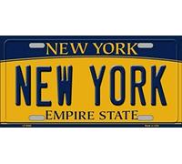 Biopracess New Sign new york new york state background novelty license plate 6x12 inches License Plate Sign